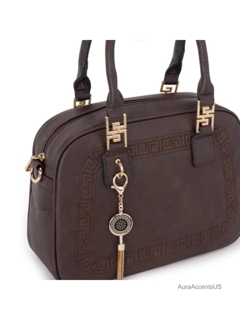 Tassel Crossbody Satchel Purse with Detachable Shoulder Strap